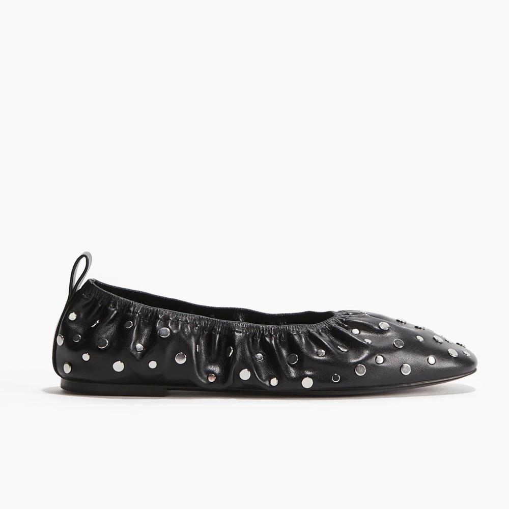 H&M Black Studded Flats